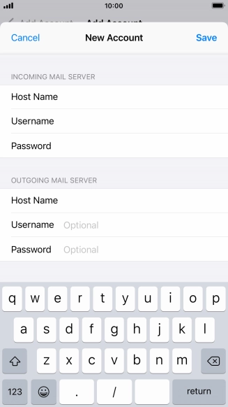 Press Save. Your email account has now been set up. To select more settings for incoming and outgoing server, proceed with the following steps.