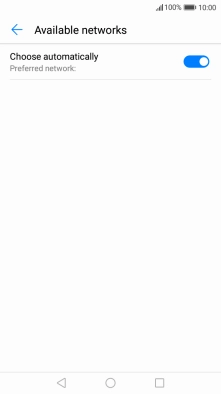 If you want to select a network manually, press the indicator next to 