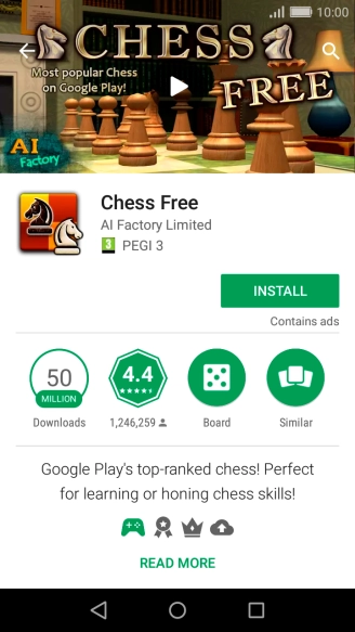 Press INSTALL and follow the instructions on the screen to install the app.