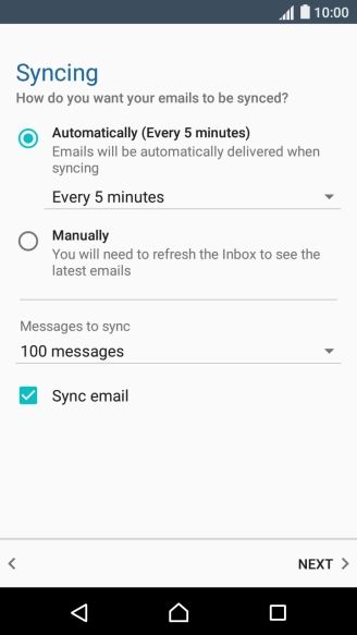 Press the drop down list below 