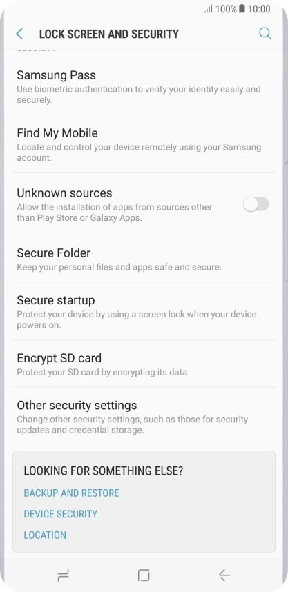 Press Other security settings.