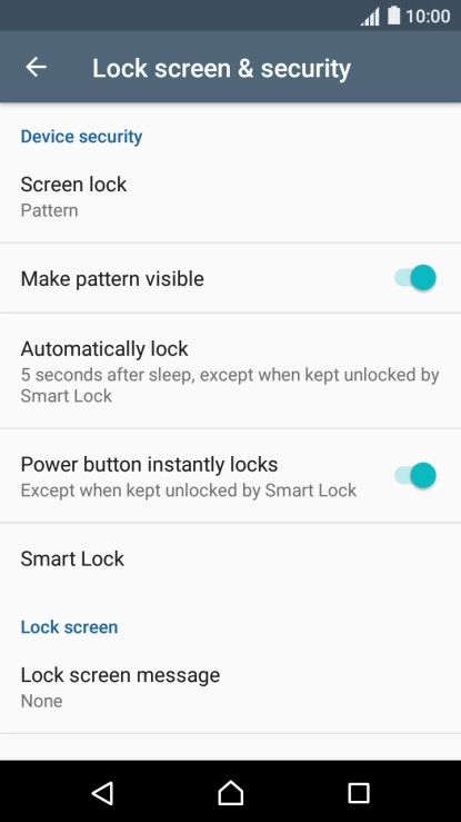 Press Screen lock.