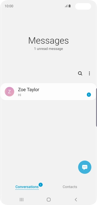 Press the menu icon.