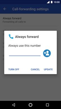 Press TURN OFF.