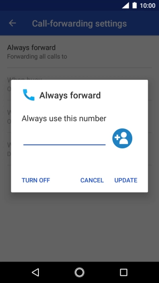 Press TURN OFF.