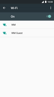 Press the required Wi-Fi network.