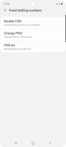 Press Disable FDN.