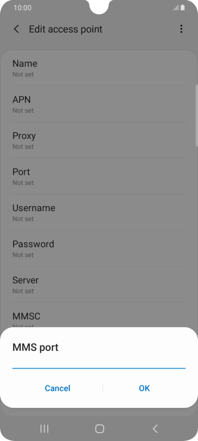 Key in 80 and press OK.