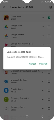 Press Uninstall.
