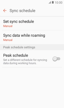 Press Set sync schedule.