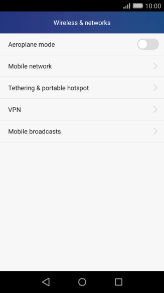 Press Mobile network.