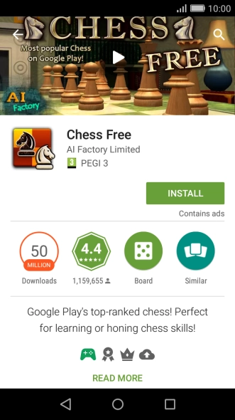 Press INSTALL and follow the instructions on the screen to install the app.
