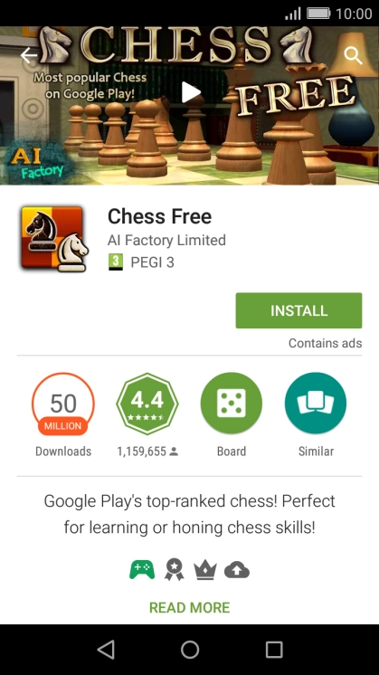 Press INSTALL and follow the instructions on the screen to install the app.