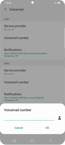 Key in (prefix) 5 (your phone number) and press OK.
