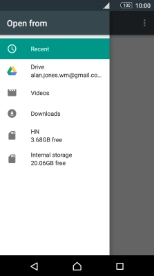 Press Videos and go to the required folder.