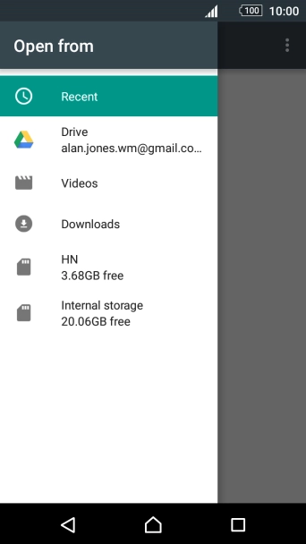 Press Videos and go to the required folder.