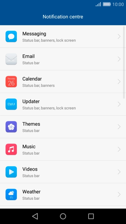 Press the required app.