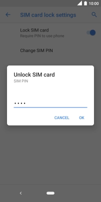Key in your PIN and press OK.
