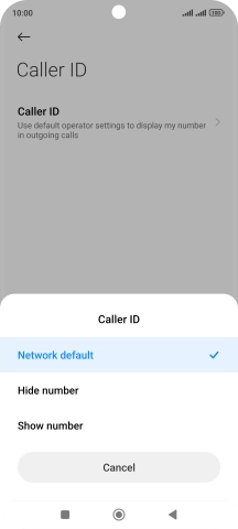 Press Show number to turn on caller identification.
