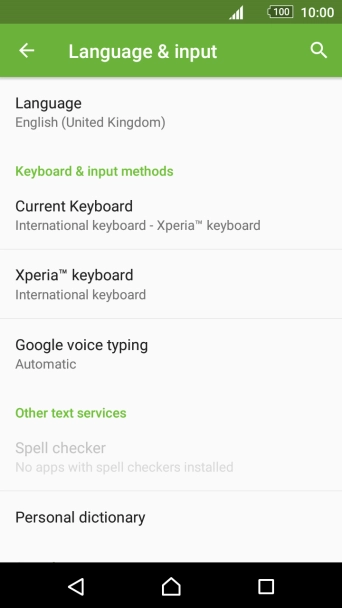 Press Xperia™ keyboard.