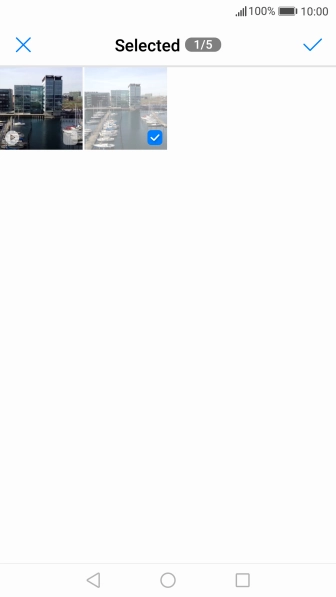 Press the confirm icon.