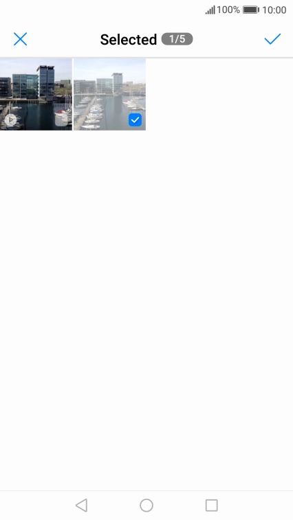 Press the confirm icon.