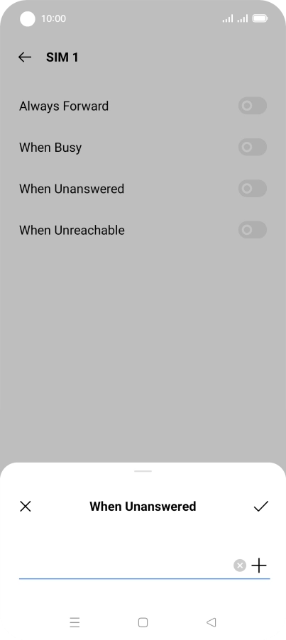 Key in (prefix) 5 (your phone number) and press the confirm icon.