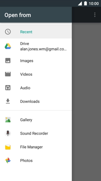 Press File Manager and find the required file.