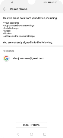 Press RESET PHONE.