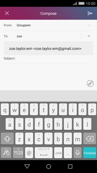 Press the required contact.