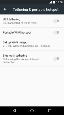 Press Set up Wi-Fi hotspot.