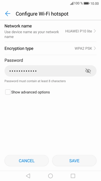 Press Network name.