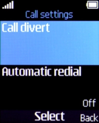 Select Call divert.