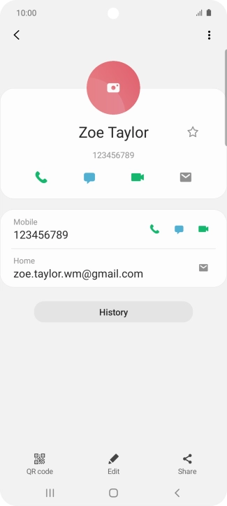 Press the call icon next to the required number.