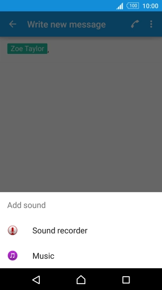 Press Music and go to the required audio file.