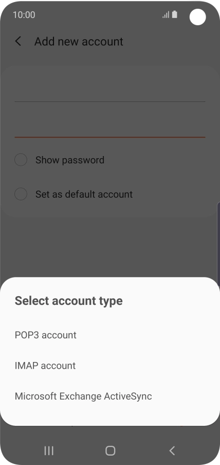 Press POP3 account.
