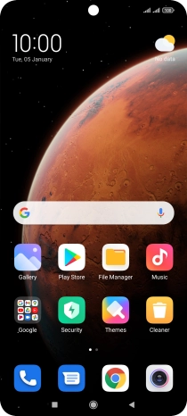 Press the phone icon.
