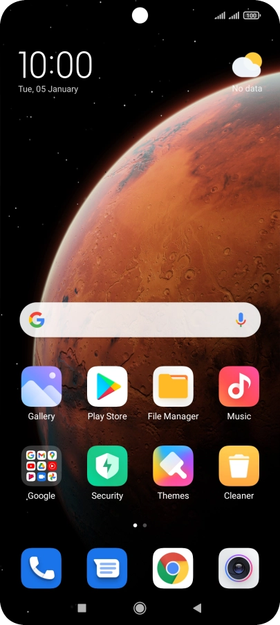 Press the phone icon.