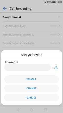 Press DISABLE.