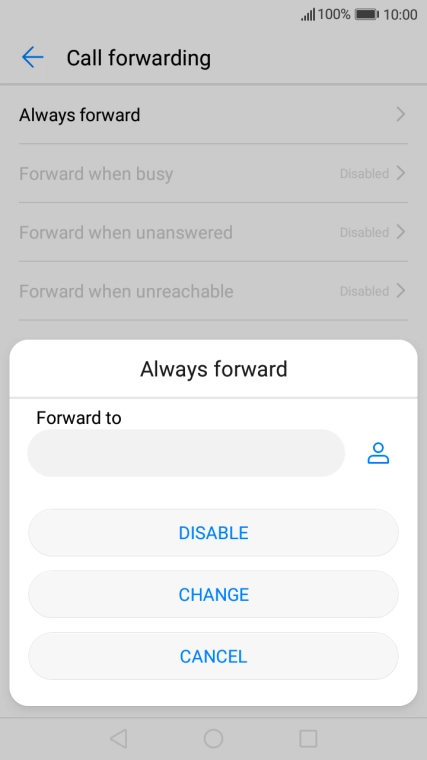 Press DISABLE.