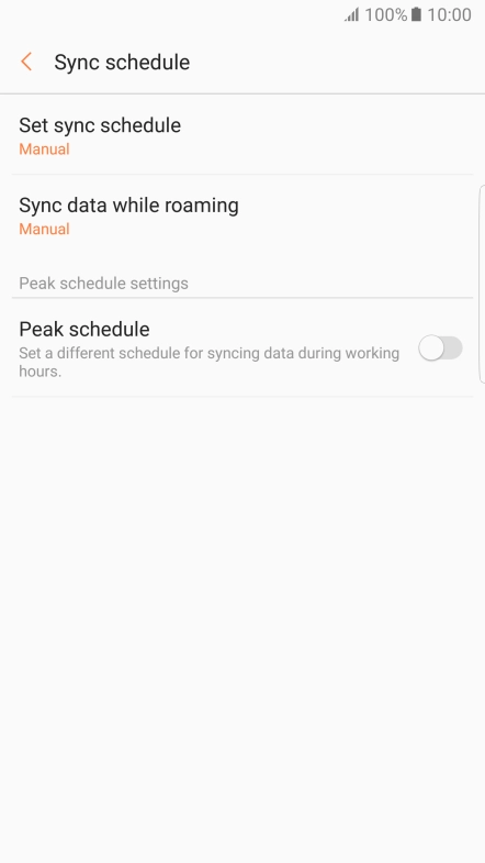 Press Set sync schedule.