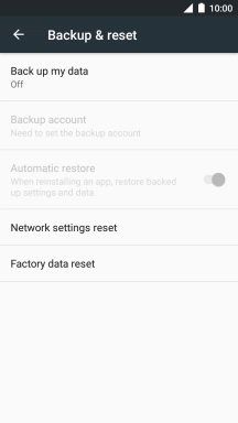 Press Factory data reset.