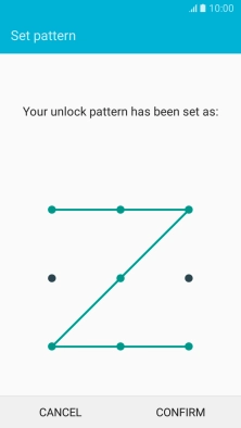 Repeat the selected phone lock code and press CONFIRM.