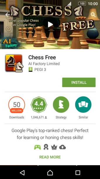 Press INSTALL and follow the instructions on the screen to install the app.