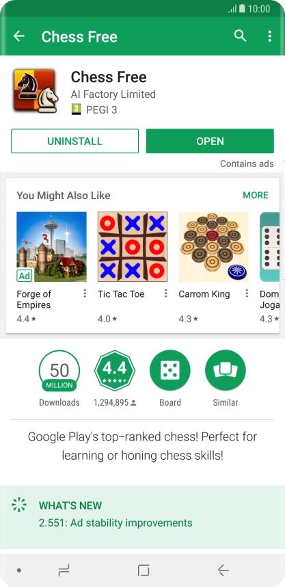 Press the Home key to return to the home screen.