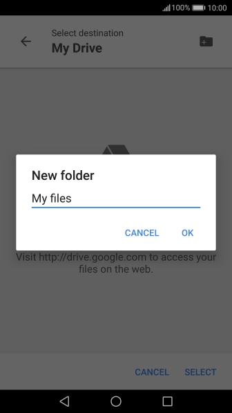 Key in the required name and press OK.
