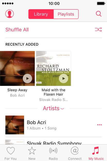 Press Playlists.