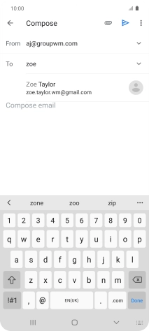 Press the required contact.