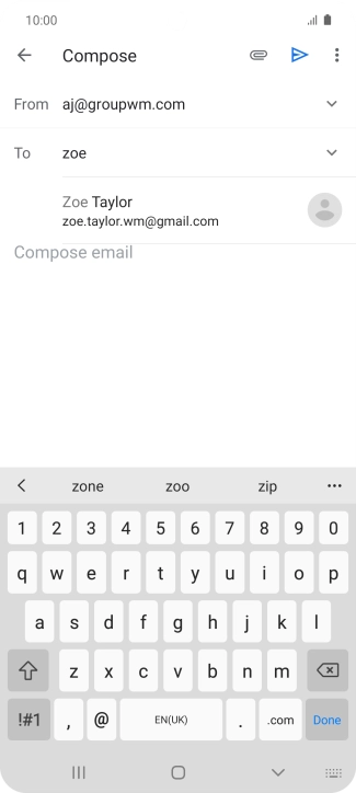 Press the required contact.