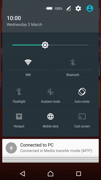 Press the settings icon.